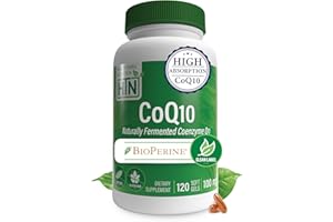 HEALTH THRU NUTRITION CoQ10 w/BioPerine 100mg 120 Softgels High Absorption, Non-GMO, Soy-Free, 100% Natural Coenzyme Q-10