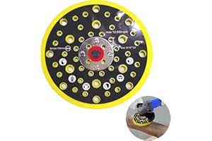 ZDNT Patin de Ponçage de 150 mm,Plateau Ponceuse,54 trous,Base de ponçage,Plaque de support,Disque de Ponçage Compatible avec La Ponceuse Mirka CEROS DEROS à Filetage 5/16