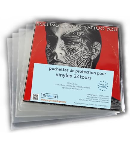 50 Pochettes Disques Vinyles 45 Tours - Polypropylène 120µ, Made In Europe