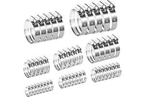 JAYZUUM 70 Stück Schlauchschellen Edelstahl Set, 8 Größen 6–51 mm einstellbare Schlauchklemmen Rohrschellen Sortiment für Haus Gas Rohr, Wasserrohr, Teich, Garten