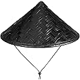 POPETPOP Bamboo Hat Japanese Weave Straw Hat Boy Clothes Fishing Apparel Buckets for Kids Asian Cone Hat Samurai Half Mask Accessories for Men Performance Hat Oriental Garden Clothing Child