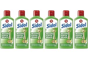 GAPATEC 6 x SIDOL Messing Kupfer Bronze 250ml (insgesamt 1500ml) Poliert zuverlässig Beschläge, Musikinstrumente, Armaturen, Münzen, Antiquitäten, Motorrad, Oldtimer uvm