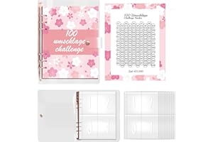 100 Envelope Saving Challenge, HAIYUU A5 Agenda Risparmio Soldi con Buste Porta Soldi e Tracker Della Sfida, Budget Planner Money Binder Budget Binder per Risparmia il Denaro Challenge