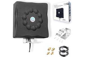 Maswell Antenna Esterna 4G/5G 2X2 MIMO, Fino a 7.5 dBi 600-8000MHz Polarizzazione Incrociata 5GA/5G NR, Pronta per WiFi 6E/7, Ottimizzata per Segnale Router Esterno