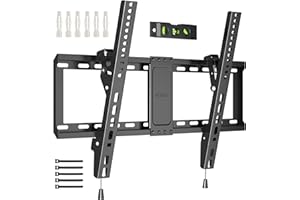 BONTEC TV Wandhalterung, Neigbare Halterung für 37-82 Zoll Flach & Curved LED/LCD/OLED/Plasma Fernseher, Max VESA 600 x 400 mm, 60 kg Kapazität, Einfache Installation