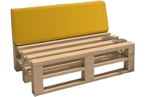 chilly pilley Palettenkissen Gartenkissen Wasserdicht Palettenauflage Palettenpolster Indoor Outdoor Waschbar Abnehmbar Sitzkissen Rückenkissen (Rückenkissen 120x40x10/20, Gelb)