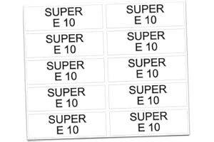 10 adesivi per carburante, marcatura finest Folia, tappo serbatoio auto, nota combustibile, miscela adblue, benzina diesel, acqua Super R022 (R022-08 Super E 10)