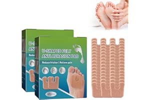 UTAPOSSIN Almohadillas de Fieltro Autoadhesivas en Forma de U - para Aliviar el Dolor de Pies, para los Metatarsos para Hombres y Mujeres, 96 Unidades, Alivio de Rozaduras