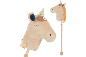 BIECO Hobby Horse Niños Unicornio Magia | Caballo | Cabeza de Caballo con Palo Juguete para Montar
