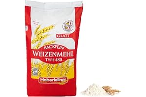 Weizenmehl 25kg Typ 405 glatt von Haberfellner | Hochwertiges Mehl zum Backen und Kochen - ohne Gentechnik und pestizid-kontrolliert | Geeignet als Keksmehl, Kuchenmehl und für Feingebäck