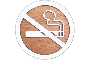 VEJO Carteles Baños/Carteles Locales/Carteles de puertas/Cartel aseos/Letrero puertas/Cartel Abierto Cerrado/Carteles Madera/Cartel Locales/Placas Señalización (NO FUMAR)