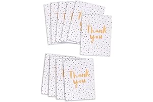 UK Greetings | Multipack of 10 Thank You Cards | Appreciation Cards | Spotty Designs | With Envelopes | 125 x 195 x 15 mm