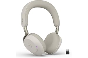 Jabra Evolve3 75 On-Ear Trådlöst Bluetooth Headset med Mikrofon, Varmgrå