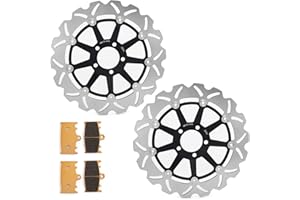 TARAZON Paar Bremsscheiben Bremsbeläge vorne für KAWASAKI ZZR 1100 D 93-01 ZZR 1200 C 02-04 ZX-9R ZX900B 94 95