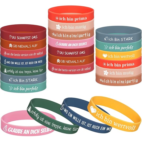 24 Pulseras Motivacionales Con Frases Inspiradoras En Silicón – Pack De 12 Diseños Morandi Para Niños, Adolescentes Y Estudiantes – Regalo Original Para El Colegio