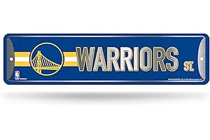 Rico Industries Cartel de metal de la NBA Golden State Warriors (4 x 15 pulgadas), ideal para decoración de casas, dormitorios, cuevas de hombre