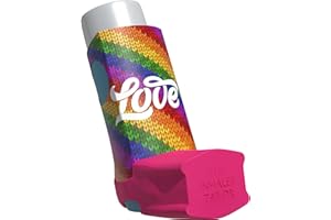 The Inhaler Tailor Cover for Ventolin and Shorter Style Inhalers in Over 30 Designs – Vegan Leather Case for Kids and Adults - Urban Art Designs (Stitched with Love, Shorter Style)