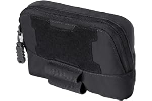 TOPTACPRO Pochette de Panneau d'Admin Tactique Molle Petite Pochette de Poitrine pour Gilet Tactique JPC2.0 AVS CPC Système Molle Nylon 500D (Black)
