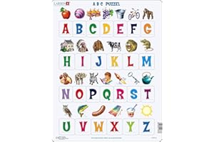 Larsen LS826 Lernen Sie das Alphabet: 26 Großbuchstaben, Niederländisch Ausgabe, Rahmenpuzzle mit 26 Teilen