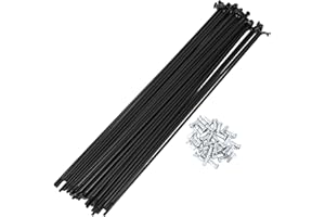 HEROFFIX 36 Set 12G Bicycle Spoke 12G Bike Wheel Spokes 45 Steel Black