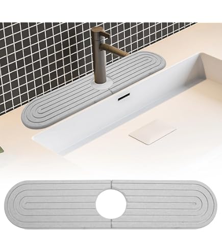 Diatomit Badmat, Diatom-Modder Zachtheid, Antislip Zacht Rubber, Absorberend Snel Drogend Badkamer Keuken Deurmat Aoki Ash-60 x 90 cm