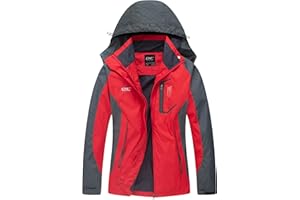 DCmount Regenjacke Damen Wasserdicht übergangsjacke damen Outdoor Wanderjacke softshelljacke für damen mit Kapuze