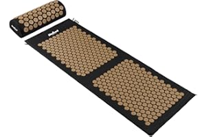 Rebel Electro Mata Zdrowotna z Kolcami do Akupresury z Poduszką 130x50cm XXL Złote Kolce RBA-6003-GL