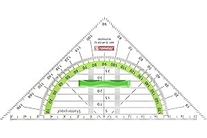 BRUNNEN Baier & Schneider - Triángulo transportador de ángulos (codificado por colores)