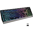 The G-Lab Keyz Tungsten Wireless AZERTY Gaming Keyboard – Ergonomic Low-Profile Long-Lasting Battery Gaming Keyboard – Backli