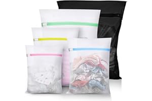 WOOBROO Sacs à linge Filet à linge pour machine à laver,Lot de 5 Sac à linge pour machine à laver Laundry Bag pour articles délicats,soutien-gorge,chemisier,sous-vêtements,vêtements de bébé, etc (Multicolore)
