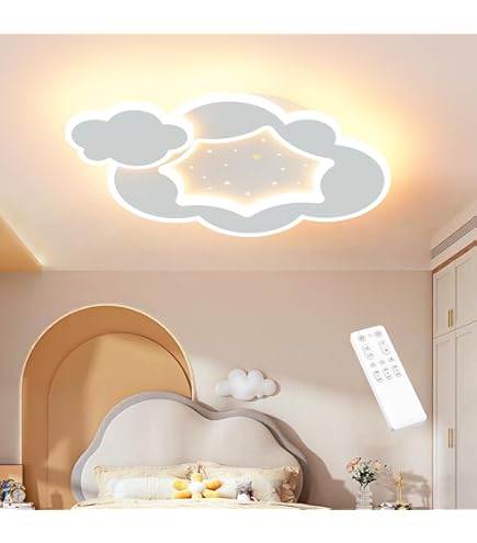 LED Plafondlamp Moderne Woonkamer Plafondlamp Dimbaar Met Afstandsbediening Ronde Kroonluchter Slaapkamer Eetkamer Kinderkamer Decoratieve Hanglamp Kantoor Binnenverlichting 6 Ring,Wit