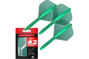 Target Darts K Flex Fléchettes et Arbres Intégrés, No.2 | Pack de 3 Fléchettes Moulées K-Flex - No2, Kflex All in One Flèche et Tige de Fléchettes Moulées Longueurs: Court, Intermédiaire et Moyen
