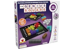 The Happy Puzzle Company - The Genius Square - 62,208 Puzzle Challenges for Friends and Family Board Game Night - Logic STEM Educational Learning Resources (The Genius Square)