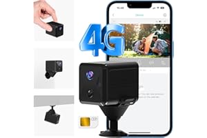 Bextgoo Camara Vigilancia SIM, 4G LTE Camara Vigilancia sin WiFi con Tarjeta SIM, 1080P Videovigilancia sin Internet con Bateria 5200mAh, Detección Movimiento Alerta, Visión 160°, Vision Nocturna