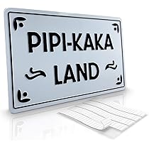 PIPI-KAKA LAND WC-Schild Für Kinder - Lustige Toilettenkennzeichnung 30x18cm
