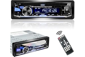 Alondy Autoradio Bluetooth USB CD/DVD Lecteur,1 Din Radio RDS FM AM MP3 SD AUX Mains-Libres