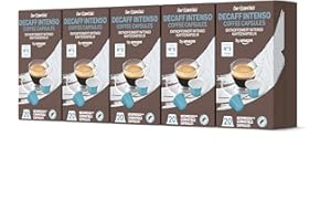 by Amazon Capsule in plastica di caffè Intenso decaffeinato compatibili con Nespresso, 100 pezzi (5 confezioni da 20), Certificate Rainforest Alliance