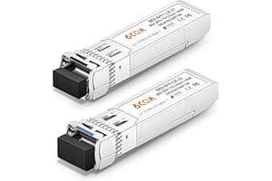 6COMGIGA Une Paire d'émetteurs-récepteurs SFP+ Bidi 10 G, 10 GBase-BIDI 1270 nm/1330 nm SMF, jusqu'à 10 km, Compatible avec Cisco, Ubiquiti, D-Link, Supermicro et Autres commutateurs Ouverts