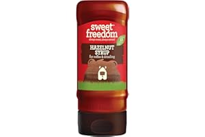 Sweet Freedom Hazlenut Syrup - 350 g | Natural Great Taste With Sweetness Derived from Fruit | Ideal for Coffee, Baking & Dessert | No Preservatives or Allergens | Vegan | Only 13 Cal Per Teaspoon