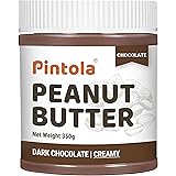 Pintola Peanut Butter Chocolate Flavour Creamy 350g - 18.6g Protein & 5.2g Dietary Fiber, Made with Premium Roasted Nuts & Co