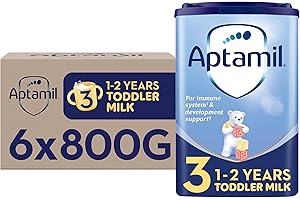 Aptamil 3 Toddler Baby Milk Powder Formula, 1-2 Years, 800g (Pack of 6) - Packaging May Vary
