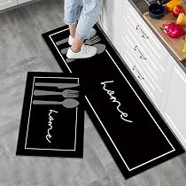 Tappetini Da Cucina Imbottiti Anti Fatica 2 Pezzi Set, Pvc
