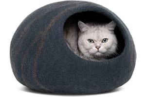 MEOWFIA Legowisko dla kota, jaskinia – przyjazne dla środowiska legowisko w 100% z wełny merynosów, dla dorosłych kotów i kociąt