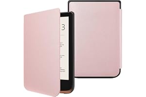 FINTIE Funda Compatible con Pocketbook Touch HD 3/Touch Lux 4/Basic Lux 2/Color (2020) e-Book Reader de 6"- Súper Delgada y Ligera Carcasa con Auto-Reposo/Activación, Oro Rosa