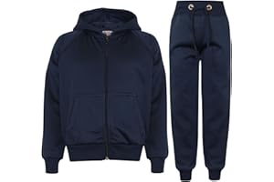 A2Z 4 Kids Plain Tracksuit Hoodie with Jogger Sweatpants Sports Activewear Set Girls Boys Children Age 5-13 years