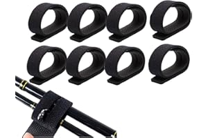 HFYMXNB Correas elásticas para cañas de Pescar,Cinturón de caña de Pescar, Spinning Rod Strap Holder， Accesorios de Pesca,Correa de caña de Pescar para Atar cañas de Pescar, Raquetas de bádminton, 8pcs