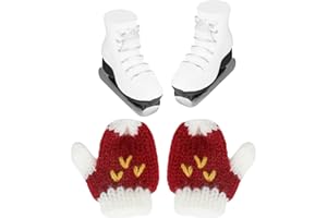 PINYENR Wichtel Zubehör Schlittschuhe，Miniatur Schlittschuhe Mini Skischuhe Deko Schlittschuh Wichtel Stiefel Miniatur Deko Schlittschuhe