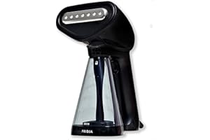 Fridja Handheld Clothes Steamer, Upgraded 1500W Garment Steamer with Heated Panel and 30g/min Steam Output, 260ml Water Tank, Ready in 45 Seconds, for Home, Office & Travel, f10 Black