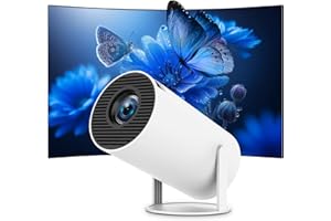 MAXORA Mini Beamer Unterstützt 4K 1080P, Tragbarer Projektor mit WiFi 6 und Bluetooth 5.4, Kleiner Projektor Auto Keystone, 180° Drehung, Kompatibel mit HDMI/TV Stick/Memory Stick/Laptop