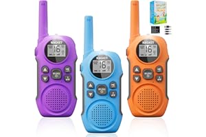 Walkie Talkie Professionali Ricaricabili per Bambini,NXGKET Radioline Woki Toki 16 Canali,Batteria Integrata,Con Torcia per Giochi all'aperto Campeggio Escursionismo